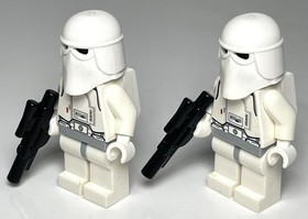 LEGO SW0115 Snow Trooper X2 (Minifigure, Star Wars, Both Trooper, 8129, 7879)