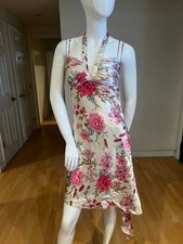 VINTAGE Y2K 90'S WINDSOR FLORAL HALTER FAIRY BOHO GRUNGE DRESS SZ 5 / SMALL