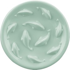 Slow Feeder Bowl for Cats and Small Dogs,Cilkus Fish Pack of 1 , Green