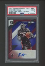 Kendrick Nunn 2019-20 Donruss Optic Signature Series Purple SS-KNU PSA 9
