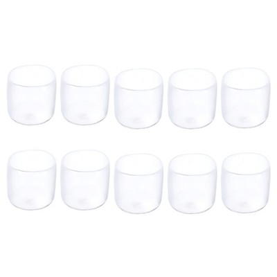 Screw Thread Protector Cover Rubber End Caps 1''(25mm) ID/Clear/10pcs