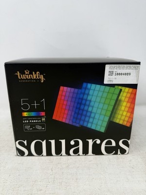 Twinkly Squares Panels Starter Kit, Multicolor, 64 RGB LED, 6 Panels