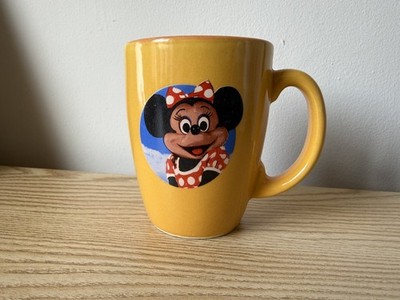 Disneyland Paris Vintage Esso Minnie Mouse Keramik Tee/Kaffee Becher gelb - sehr guter Zustand