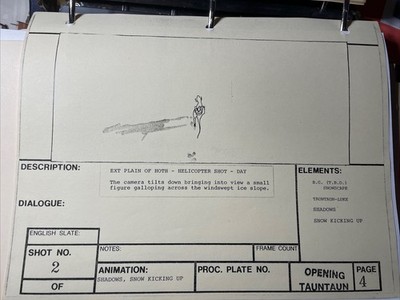 Star wars storyboards Empire Strikes Back movie prop OPENING CREDITS First Scene