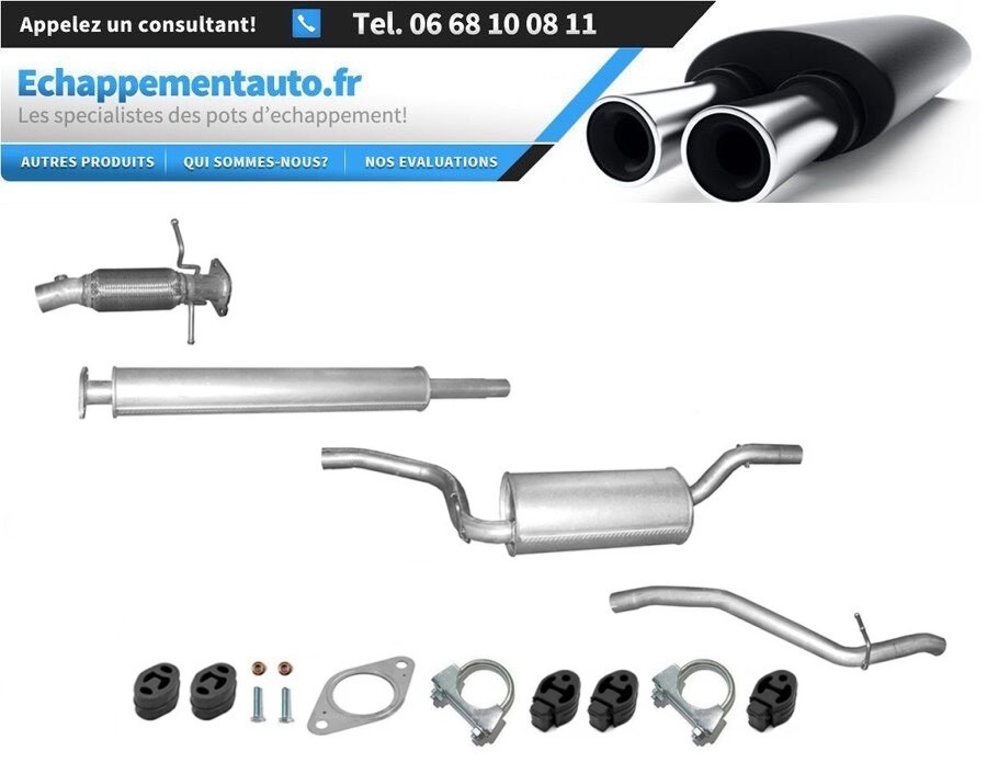 Ligne échappement Ford Focus MK2 2.0 silencieux arrière en acier anti-corrosion