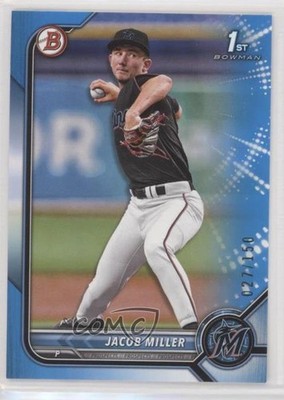 2022 Bowman Draft Blue 27/150 Jacob Miller #BD-195 0fz3