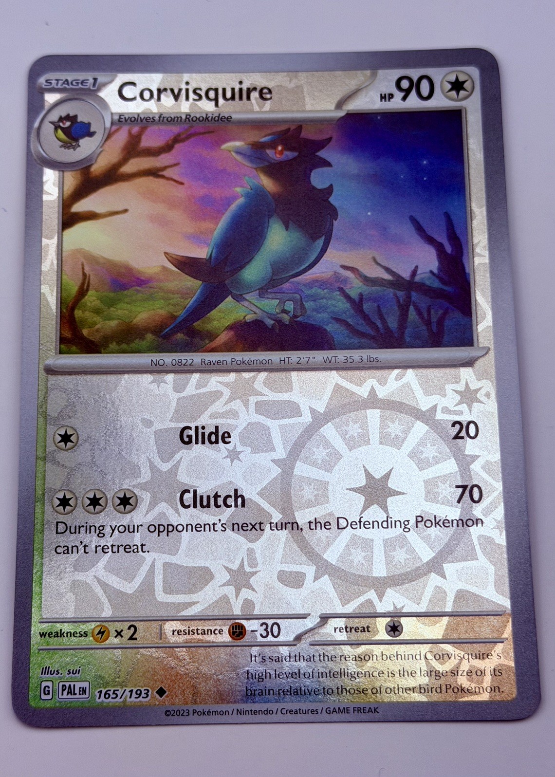 Corvisquire 165/193 Sv02: Paldea Evolved [PAL] - Uncommon Reverse Holo NM