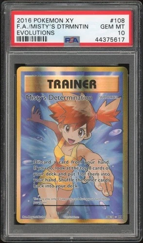 2016 Pokemon Misty's Determination Evolutions FA #108 PSA 10