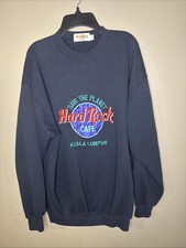 Vintage Hard Rock Cafe Kuala Lumpur Sweatshirt XL Made in USA Embroidered
