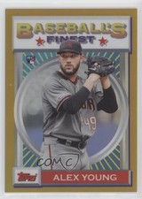 2020 Topps Finest Flashbacks Gold Refractor 14/50 Alex Young #10 fm0