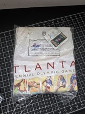 Vintage 1996 Atlanta Centennial Olympic Tshirt Men's Size Large Damaged Nwt