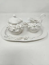 Vintage Tea Set  - I. Godinger Co / Grace's Teaware -- Platter, Sugar, & Creamer