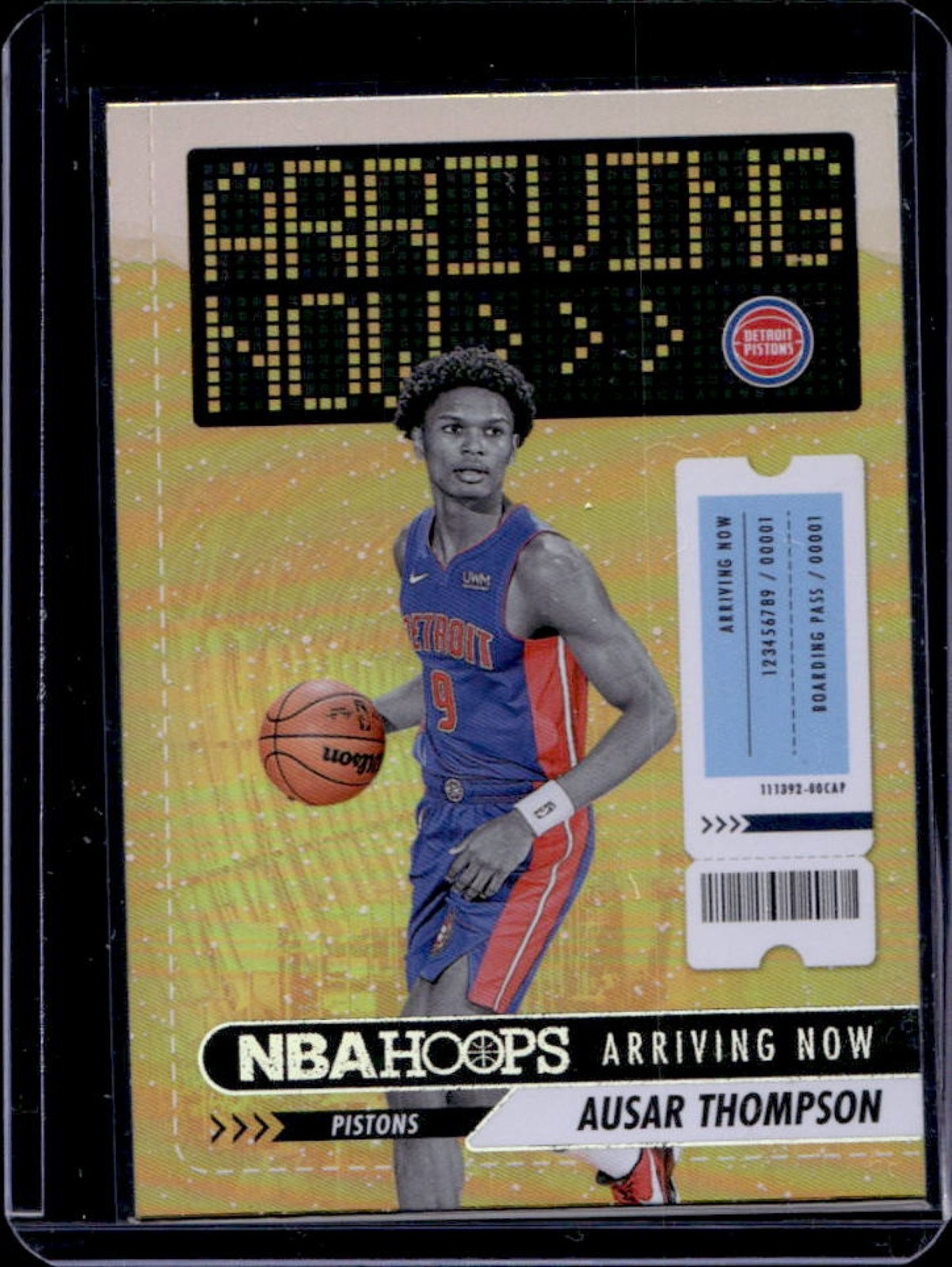 2023-24 Panini Hoops Winter Ausar Thompson Arriving Now Holo RC #21 Pistons