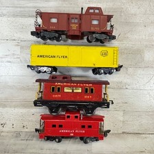 American Flyer S Gauge Train Car Lot 935 639 1117 1118 Caboose Box Car