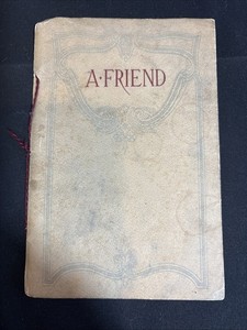 1910 Gift Book "A Friend" Art Nouveau Style Original Envelope