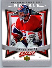 Carey Price 352 2007-08 Upper Deck MVP RC Rookie Montreal Canadiens Card. rookie card picture