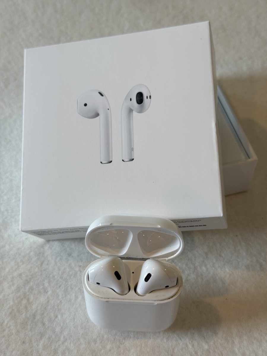 Apple AirPods (A2031 & A2032) 2 w/ Charging Case White (A1602) | eBay