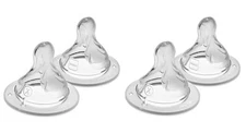	MAM Extra Fast Flow Nipple Level 4 6+ Months SkinSoft Silicone 4-Pack	