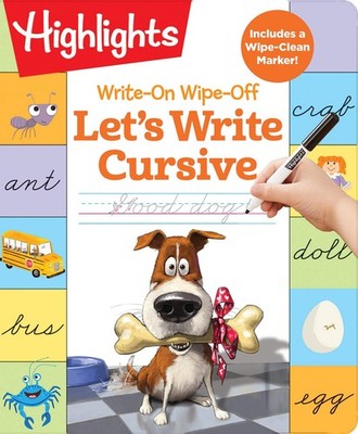 Write-On Wipe-Off Let's Write Cursive (Highlights Write-On Wipe-Off Fun to L...