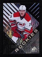2016-17 SP Game Used Authentic Rookies Black Rainbow Sebastian Aho #136 0i6