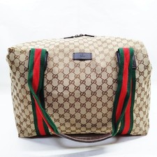 Gucci Boston Bag Sherry Line Brown Canvas 2669597