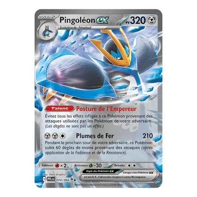Pingoléon EX 070/094 🇫🇷 Carte Pokémon ME02 Flammes Fantasmagoriques ME2 NM TCG - Photo 1/4