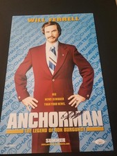 WILL FERRELL SIGNED ANCHORMAN 12X18 PHOTO JSA AUTHENTICATED EXACT/PROOF