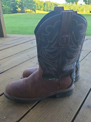 John Deere-Dan Post Western Style Boots Mens US Size 7.5M  Stock #JD4724