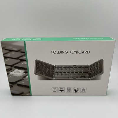 Super Slim Folding Keyboard Wireless Bluetooth Keyboard With Charging Cable