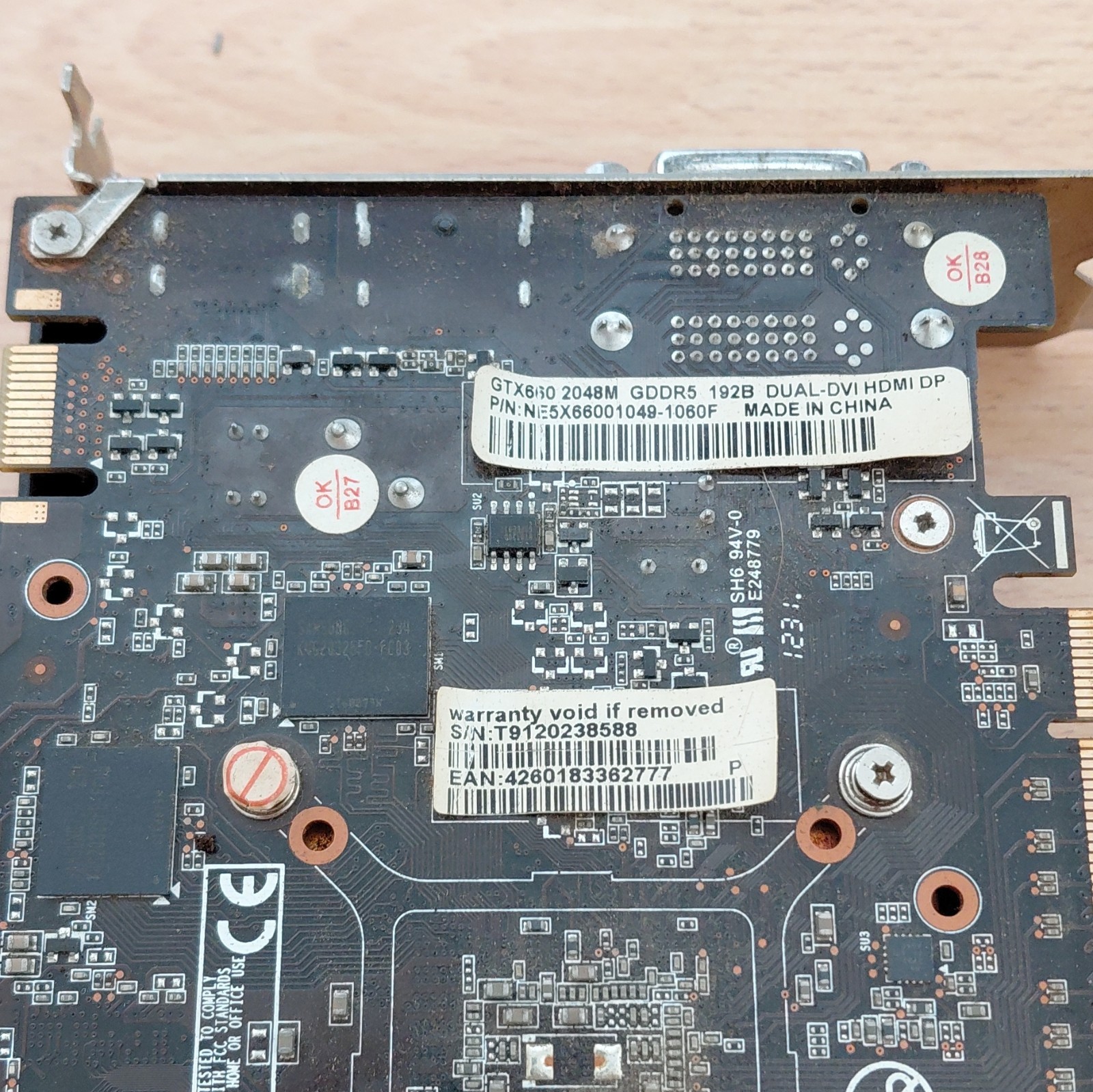 NVIDIA GeForce GTX 660 2GB GDDR5 PCIe x16 DVI HDMI DP con ventola