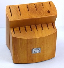 CHICAGO CUTLERY Wooden Knife Block w/ 15pc Ma...