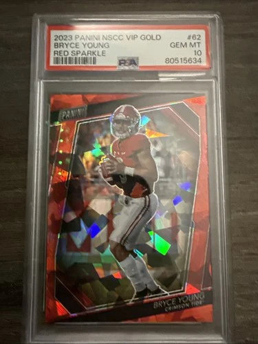2023 Panini NSCC VIP Gold Bryce Young Red Sparkle /199 PSA 10