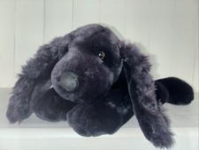 Vintage Russ Thunder Black Cocker Spaniel Plush Stuffed Dog. Great Condition