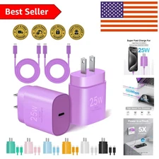 Power Up in 30 Minutes: 25W Super Fast USB-C Charger & 2 Long Cables Included