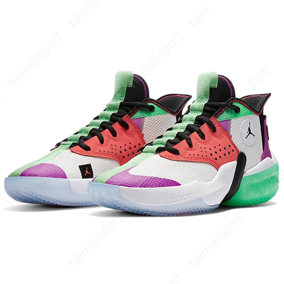 Air Jordan Jordan React Elevation Pf branco hipervioleta CK6617-101 - Imagem 3 de 4