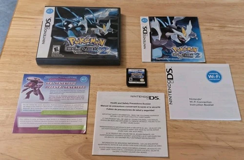 Pokemon Black Version 2 Nintendo DS 2012 Complete Game in Box CIB Manuals Insert