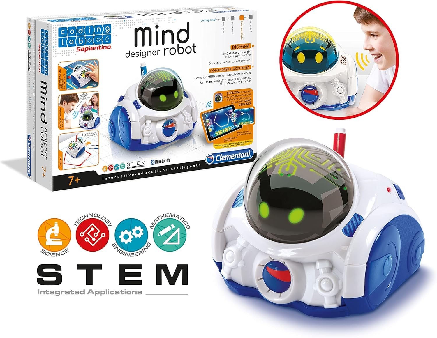 Clementoni • Mind Designer Robot STEM Bluetooth Programmabile Nuovo Completo