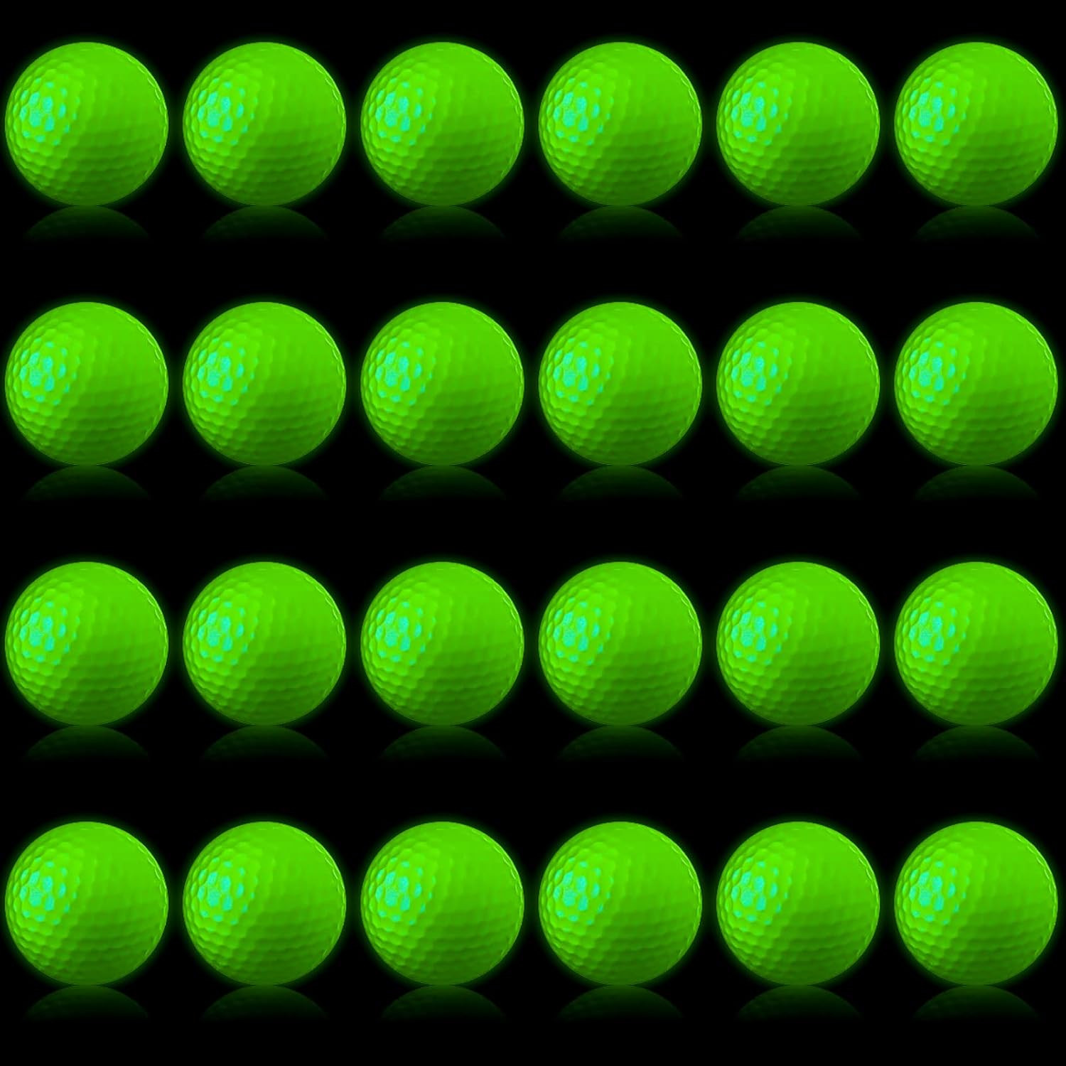 Deekin Glow Golf Balls for Night Sports in The Dark fluorescent green