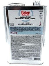 One Gallon Oatey 30895 Rain-R-Shine Medium Blue Plumbing PVC Cement NEW