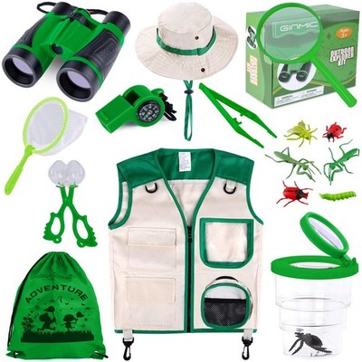 Kids Explorer Kit & Bug Catching Kit, 16 Pcs Outdoor Exploration Safari Kit f...