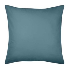 Une Taie d'oreiller Couleur Bleu en coton Bio