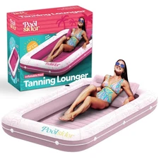 Premium Inflatable Tanning Pool Lounger | XL Inflatable Tanning Bed for Adult...