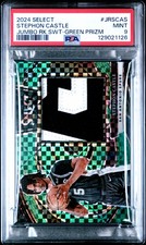 2024-25 Select Stephon Castle Jumbo Rookie Swatches RC Patch Green Prizm #/5