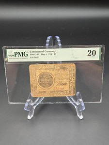 CC-37 May 9, 1776 $7 Seven Dollars Continental Currency Note PMG 20-VF