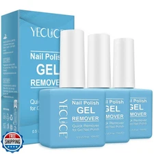 Gel Polish Remover, (3pcs) Gel Nail Polish Remover, No Need for Foil, Quick a
