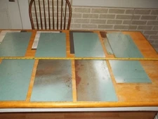 10.5 lbs. painted common steel sheet metal   '' USED ''  12 pcs. 20- 22 GA.