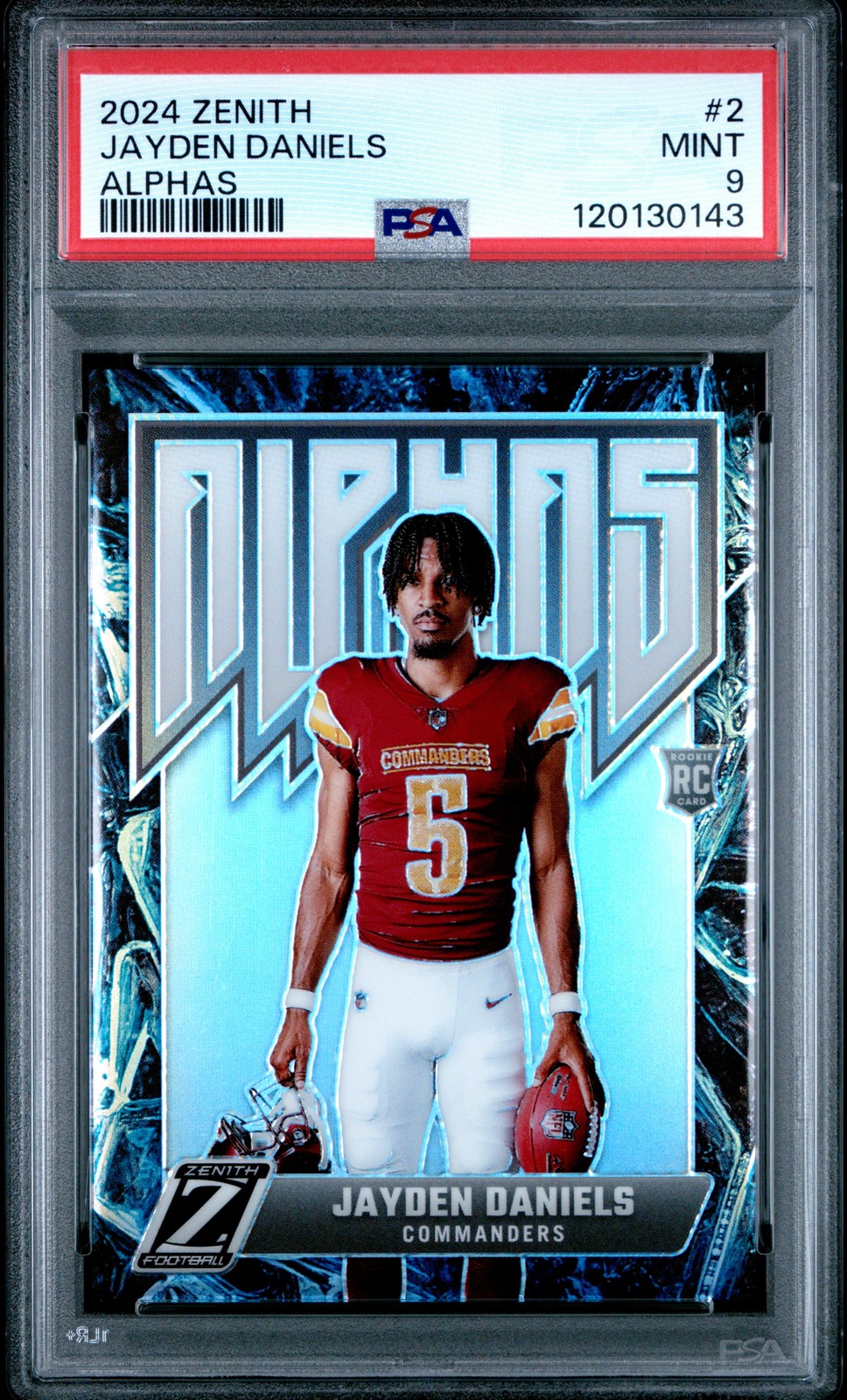 2024 Panini Zenith Alphas #2 Jayden Daniels Rookie PSA 9