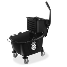 Commercial Mop Bucket  Side Press Wringer - 26 Quart Black