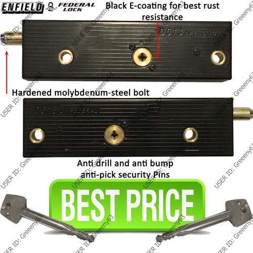 FederalEnfield Garage Door Bolts Locks One Pair Keyed Alike Or Single
