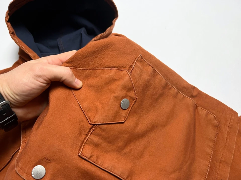 CASUAL Men's Volcom Storken Orange Cotton Hooded Jacket - S - Image 4 of 4